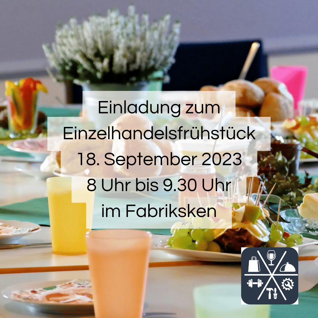Einladung zum Einzelhandelsfrühstück